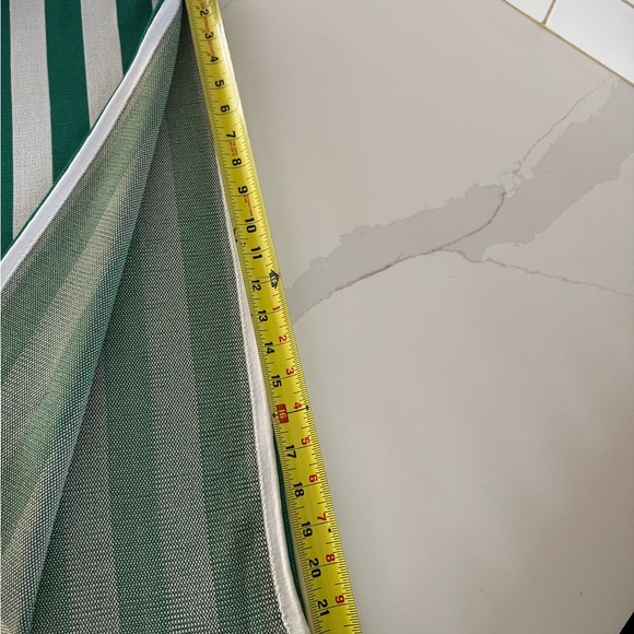 STAUD Bermuda Green White Striped Compact-Knit Dress Size L - Picture 12 of 15